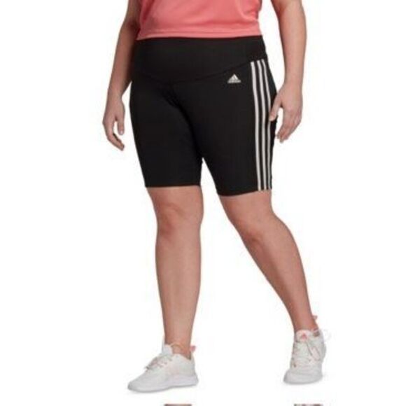 Adidas Women's Designed 2 Move High Rise Sport Shorts Plus Size, Black, Size 3X - Picture 1 of 3